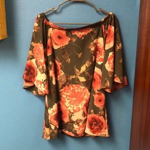 Floral off the shoulder top